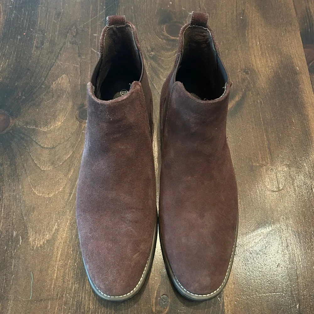 Bruno Marc Urban-06 Chelsea Boots Mens 13 Dark Brown Suede Ankle Dark Academia